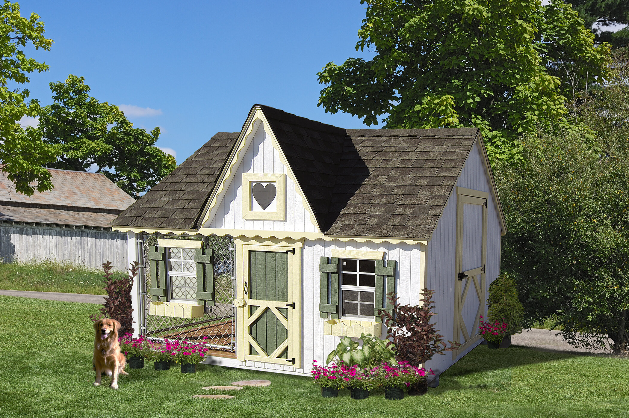 Little Cottage Company Victorian Cottage Kennel Dog House Wayfair