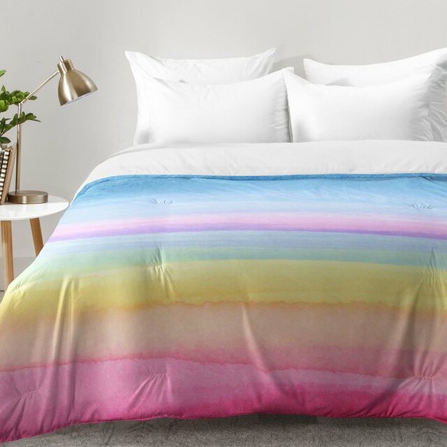 East Urban Home Rainbow Ombre Comforter Set Reviews Wayfair