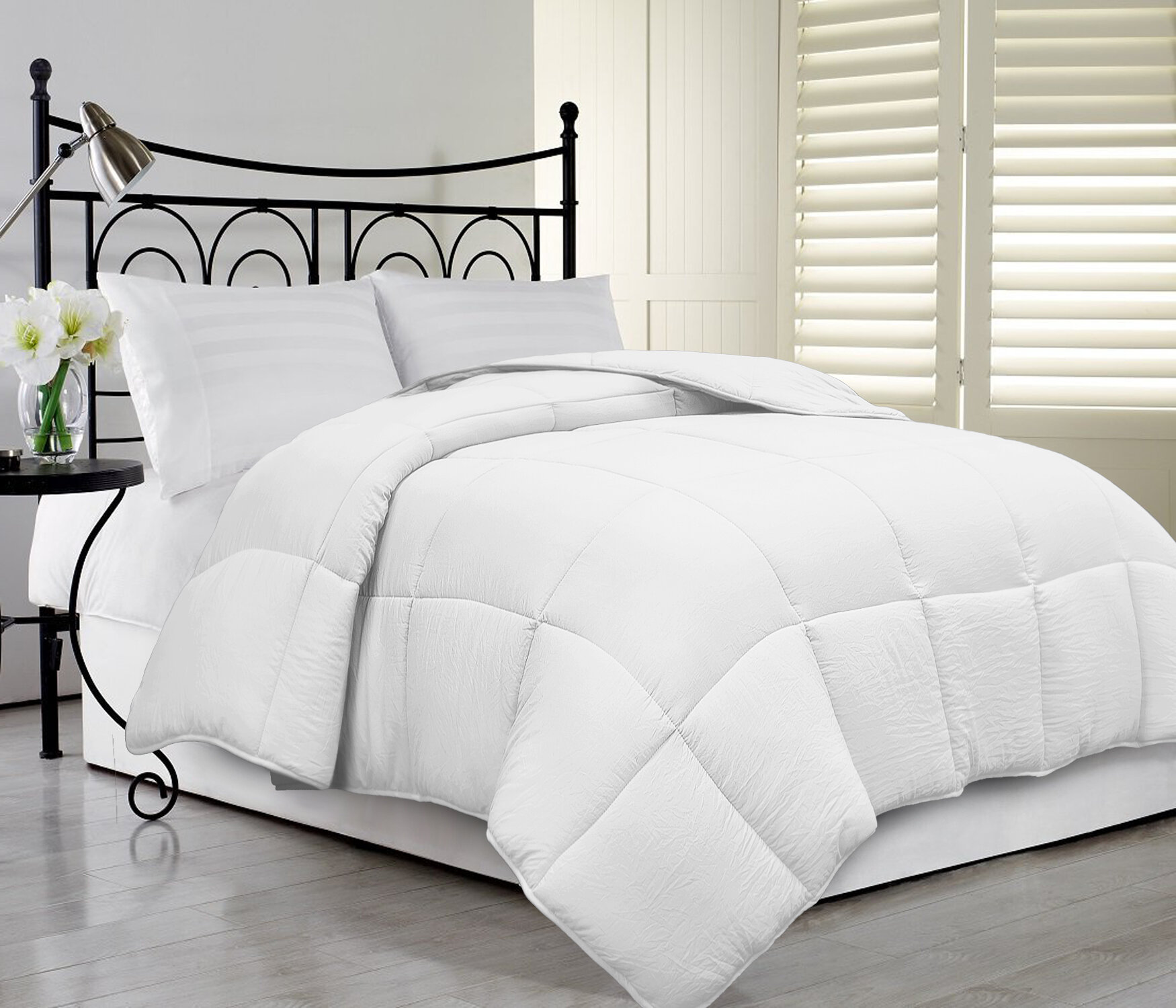 fluffy white comforter twin xl