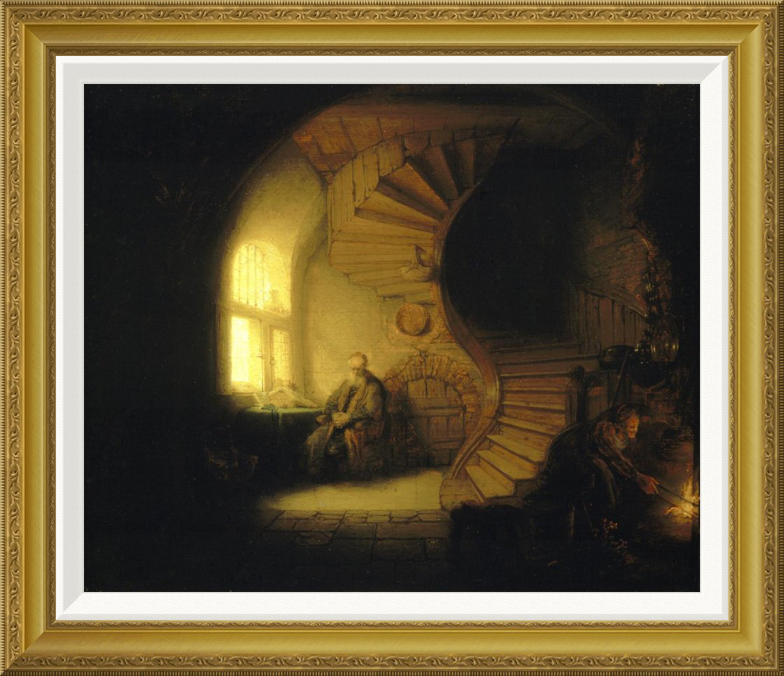 Philosopher in Meditation by Rembrandt Giclee Canvas Print