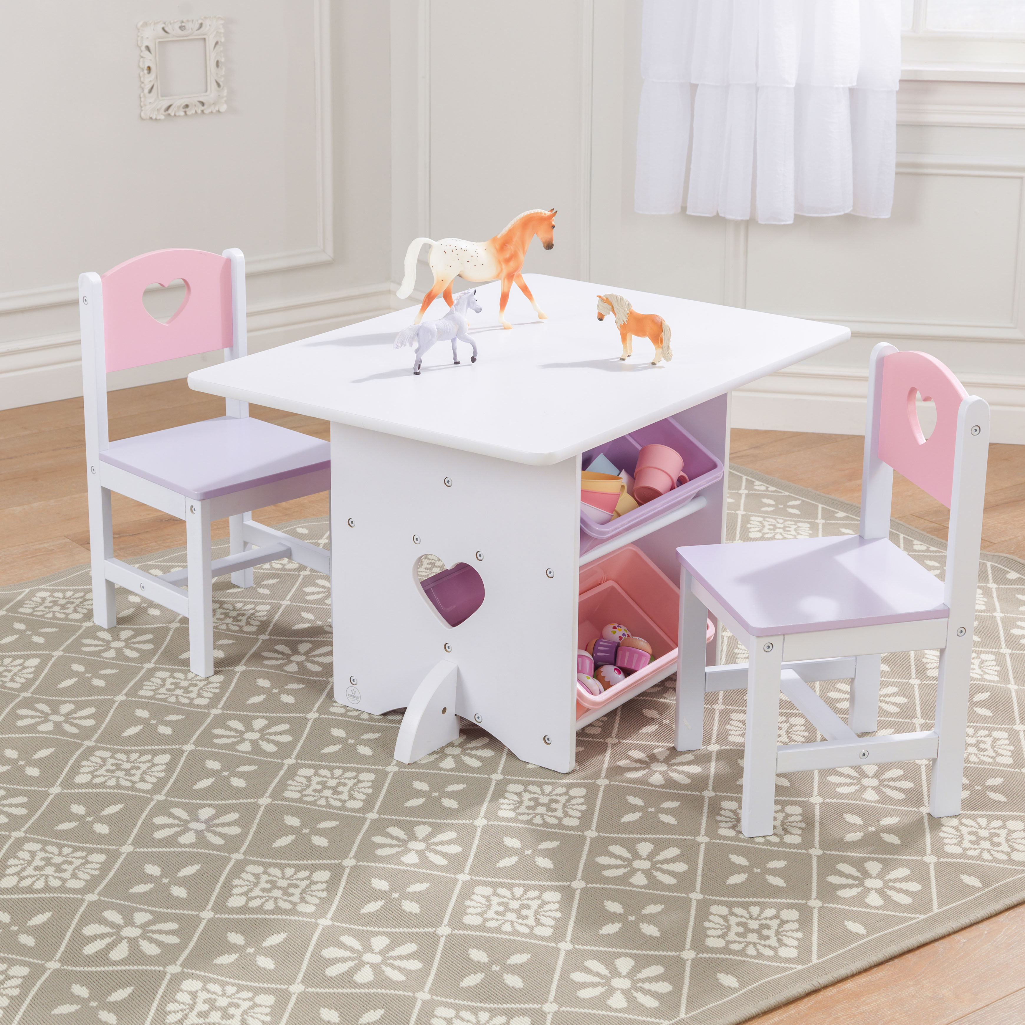 Kidkraft Heart Kids 7 Piece Table Chair Set Reviews Wayfair