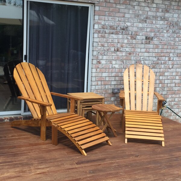 Rosecliff Heights Sydney Teak Adirondack Chair with ...
