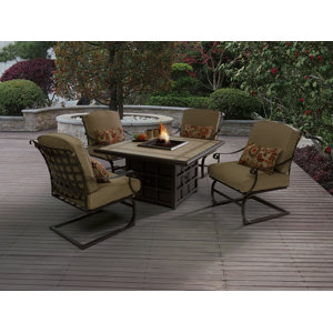 Antoine Spring Arm Chair with Cushions (Set of 4)