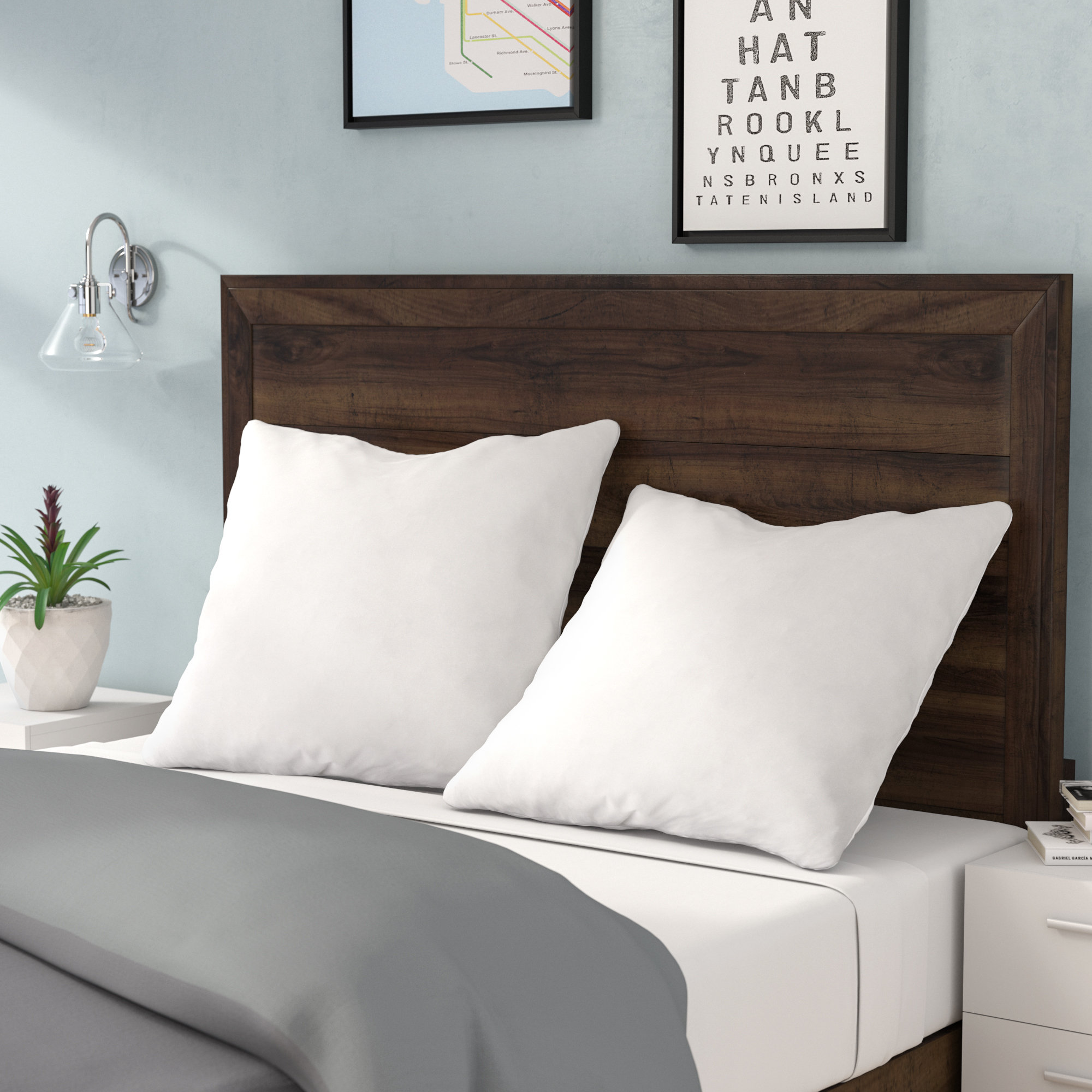 Alwyn Home Down Alternative Cotton Euro Pillow Reviews Wayfair
