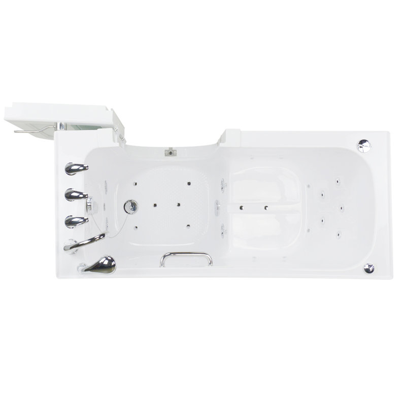 Ella Walk In Bath Lounger Acrylic 59 X 26 75 Walk In Whirlpool And Air Tub Wayfair