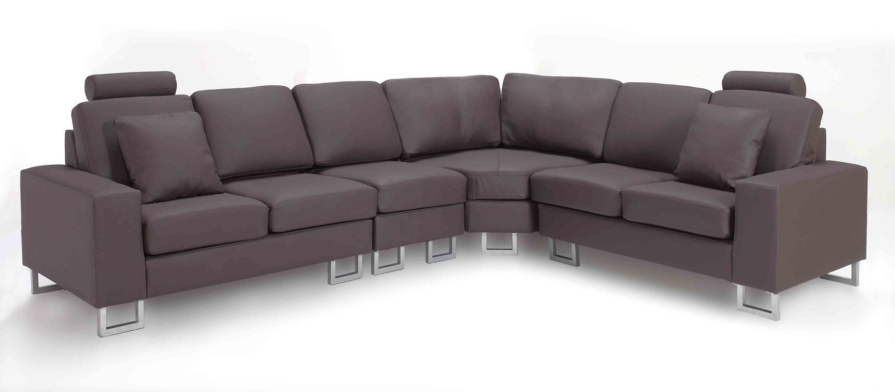 Velago Leather Sectional & Reviews Wayfair