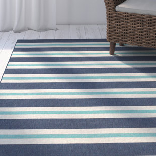Coastal Area Rugs Joss Main Bellamy Blue Ivory Indoor Outdoor Area Rug
