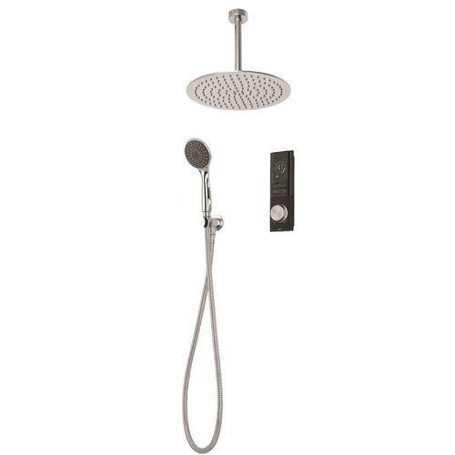 Home Digital Shower with Dual Shower Head Triton Showers Black