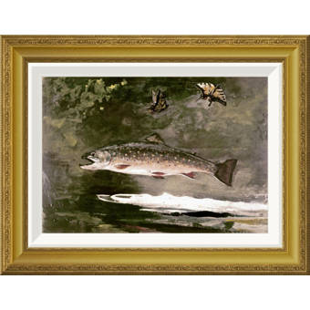 Trout Breaking by Winslow Homer Paper Print Repro