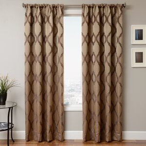 Samantha Geometric Semi Sheer Single Curtain Panel