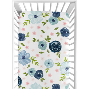 turquoise crib sheet