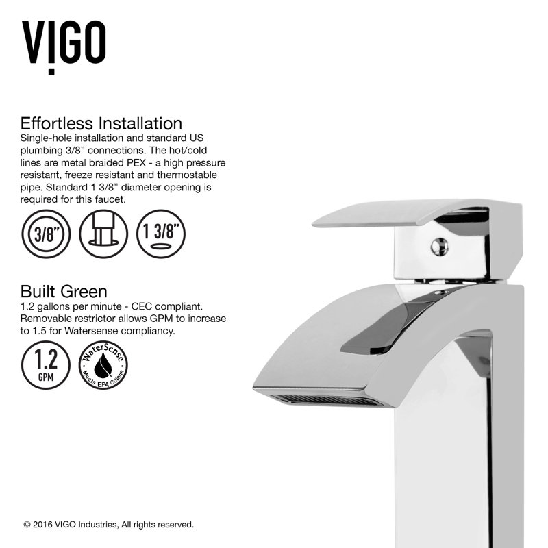 Vigo Satro Single Hole Bathroom Faucet Reviews Wayfair Satro Single Hole Bathroom Faucet