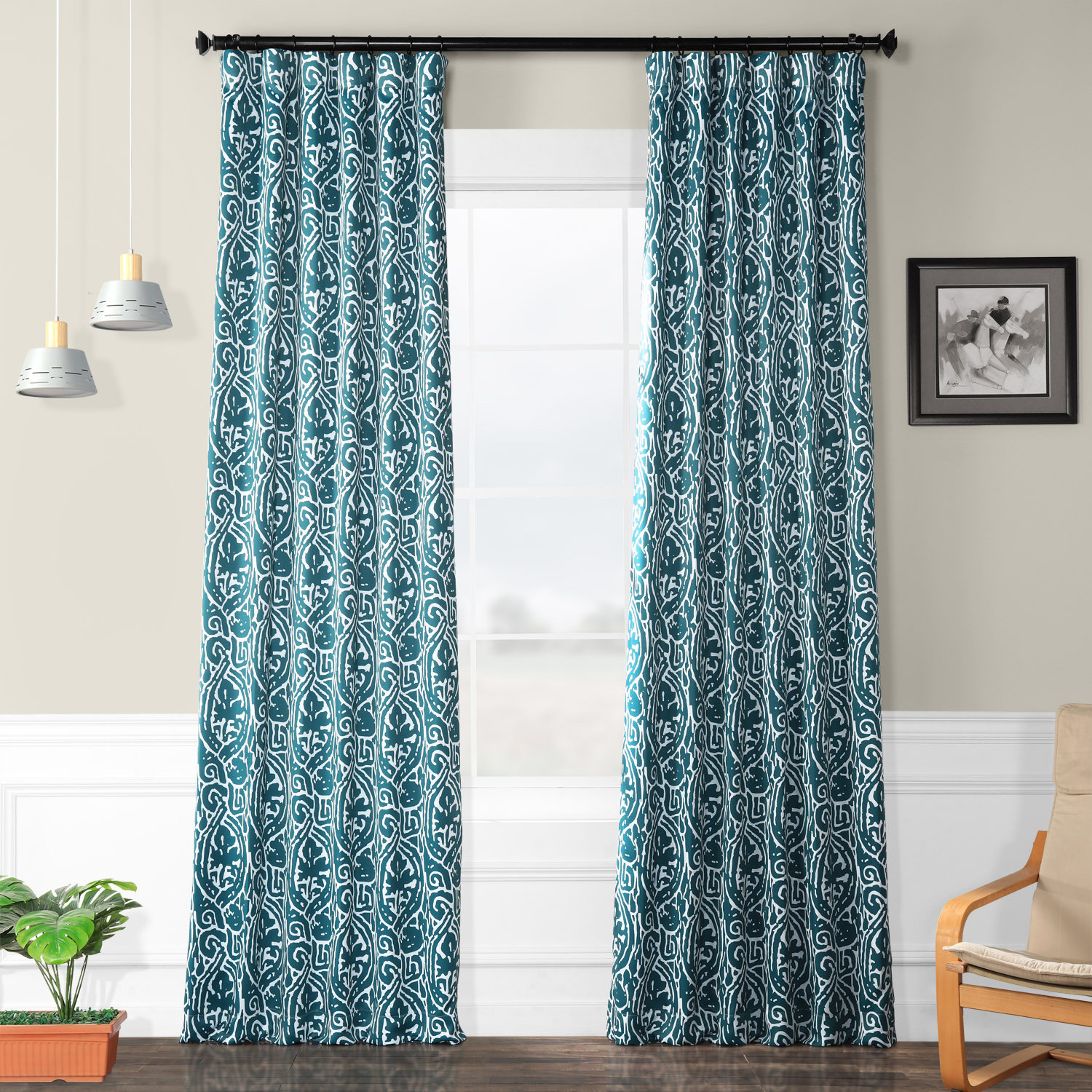 Three Posts Mccrory Abstract Blackout Rod Pocket Curtains Drapes