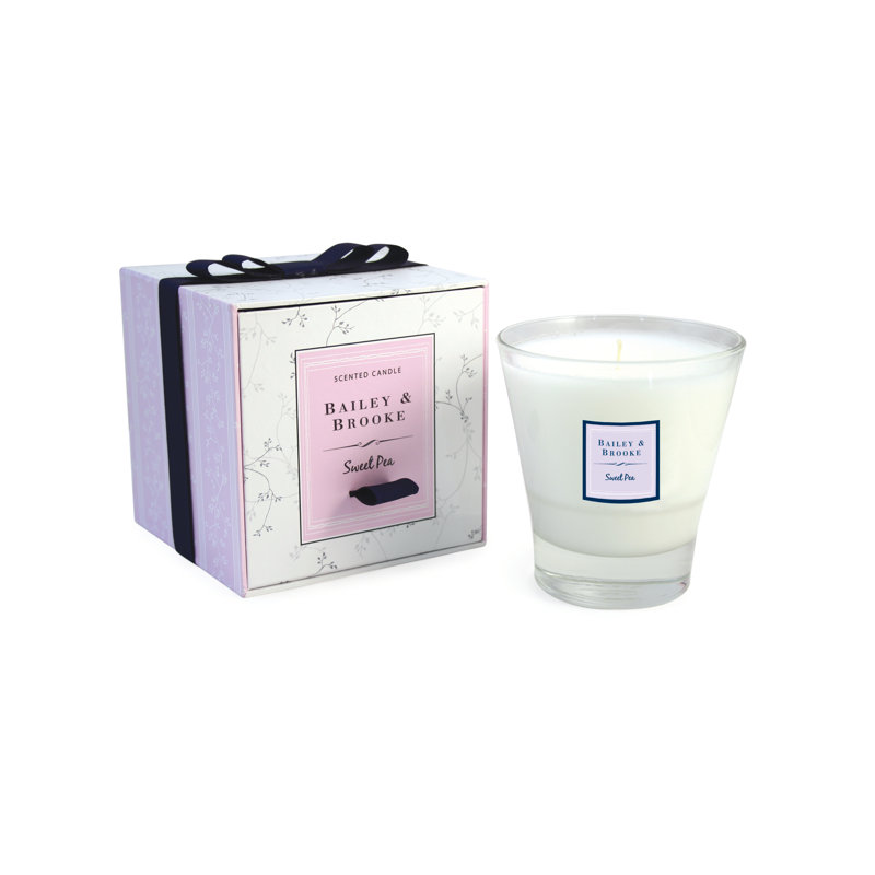 Sweet Pea Filled Tumbler Glass Scented Jar Candle