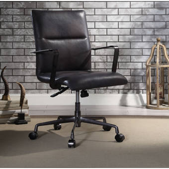 17 Stories Eastcotts Genuine Leather Task Chair Wayfair