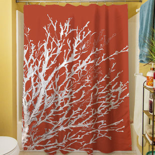 Coral Colored Shower Curtain | Wayfair Coral Colored Shower Curtain | Wayfair