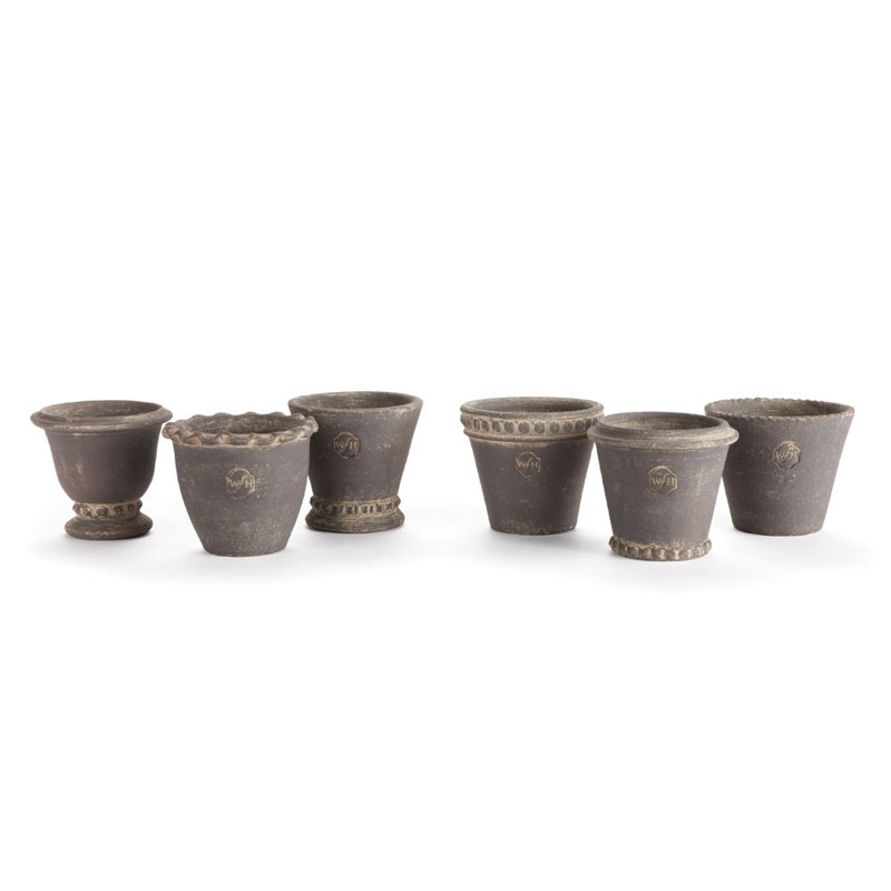 Napa Home Garden Wakefield Handmade 6 Piece Clay Mini Pot Planter Set Reviews