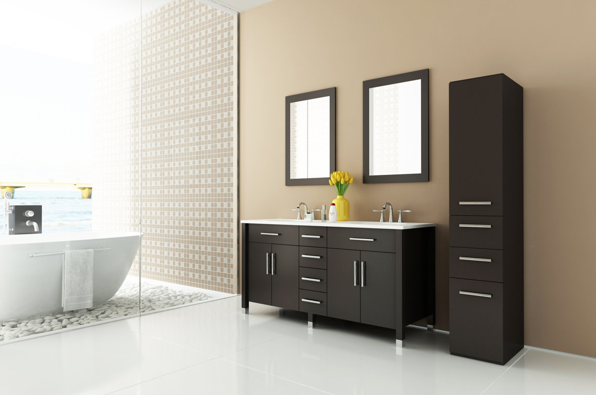 JWH Living Rana 59" Double Bathroom Vanity Set & Reviews Wayfair
