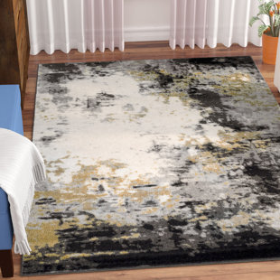 Gold Yellow Rugs You Ll Love Wayfair Shuff Charcoal Mustard Yellow Gray Area Rug