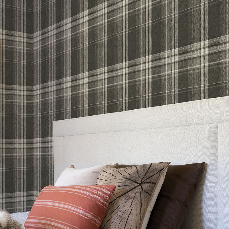 Millwood Pines Kaila Flannel 33 L X 20 4 W Wallpaper Roll Wayfair
