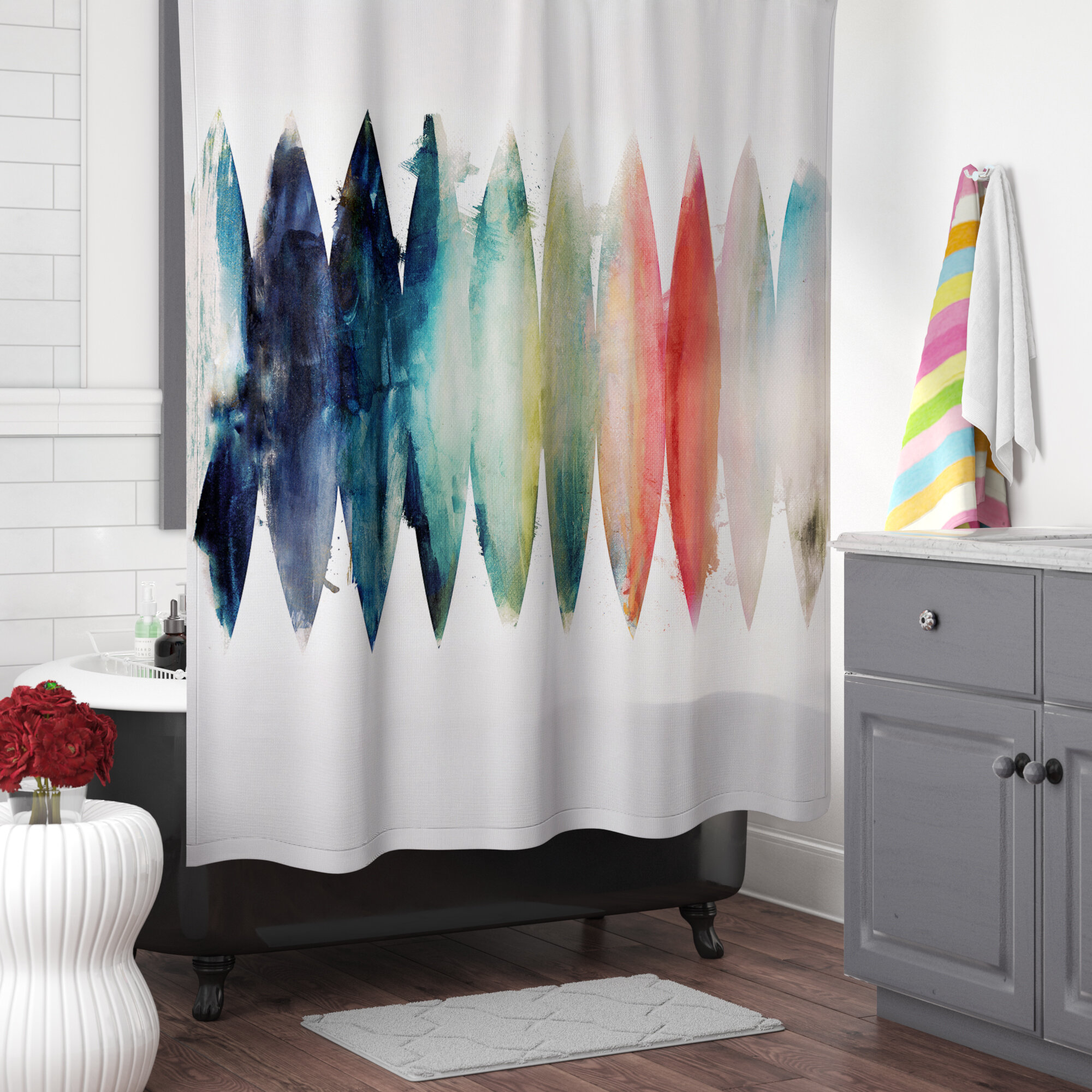 Ivy Bronx Lonergan Paradise Found Bright Single Shower Curtain Reviews Wayfair