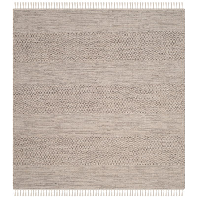 Shop Now For The Dovewood Handwoven Flatweave Cotton Ivory Steel Gray Area Rug Rug Size Square 8 Accuweather Shop