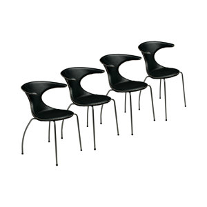 4-tlg. Polsterstuhl-Set Odilia von Dan-Form