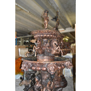 Tall Outdoor Fountain Wayfair Bronze Nine Feet Tall Outdoor Pond Fountain