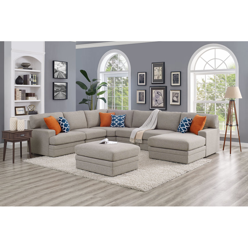Ebern Designs Episkopi 5 Seater Large 139 Right Hand Facing Ebern Designs Episkopi 5 Seater Large