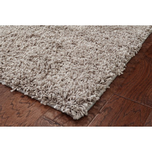 Nutley Shag Hand Tufted Light Gray Area Rug