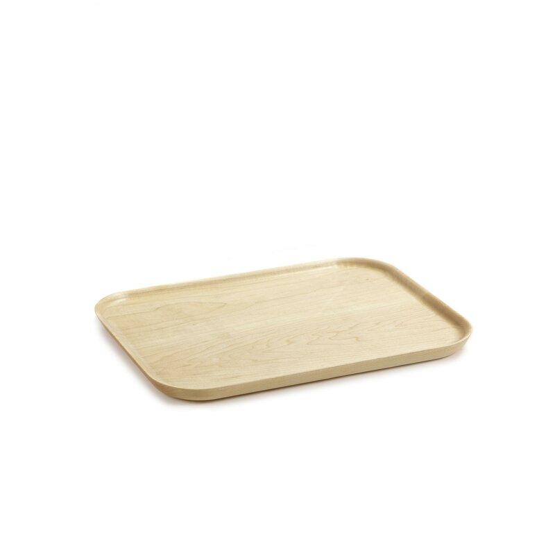 rounded edge wooden tray