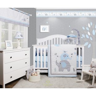 Penney Elephant Baby Nursery 6 Piece Crib Bedding Set