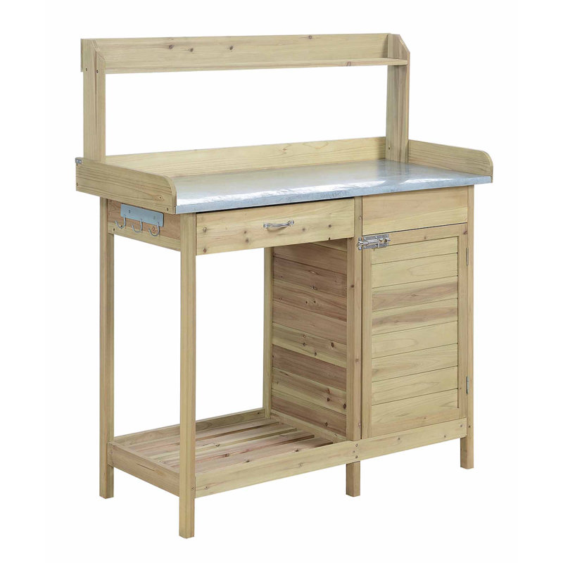 Convenience Concepts Deluxe Fir Potting Bench Reviews Wayfair