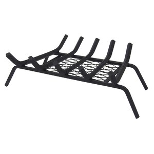 Steel Fireplace Grate with Ember Retainer