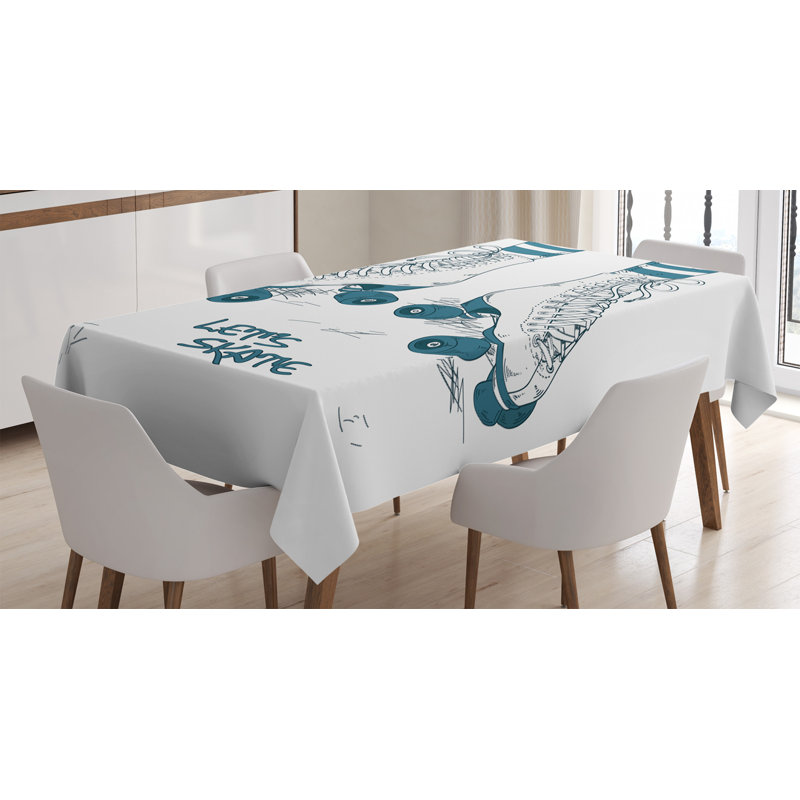 East Urban Home Ambesonne Retro Tablecloth Girl S Legs In Stripes