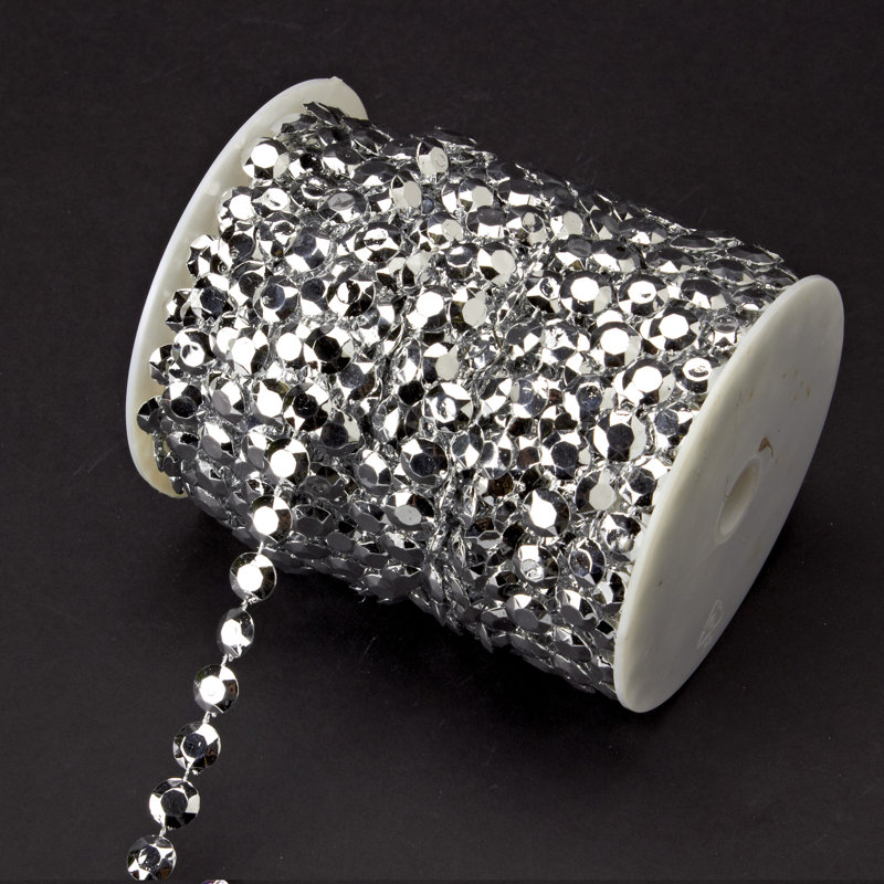 Crystal Iridescent Diamond Cut Beads in a Roll