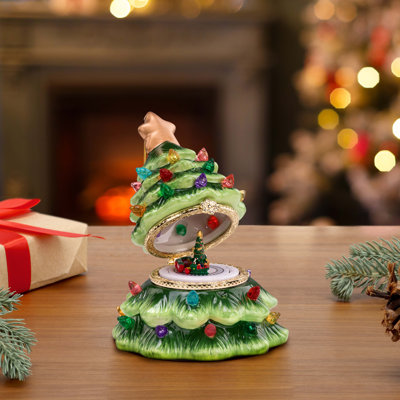 Porcelain Music Box  Nostalgic Tree Mr Christmas