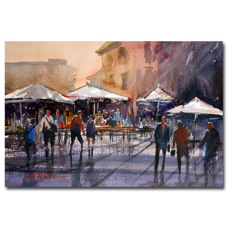 Trademark Art Outdoor Market Rome By Ryan Radke Framed