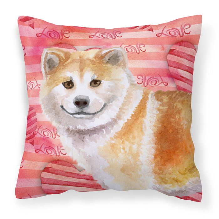 Shiba Inu Love Indooroutdoor Throw Pillow