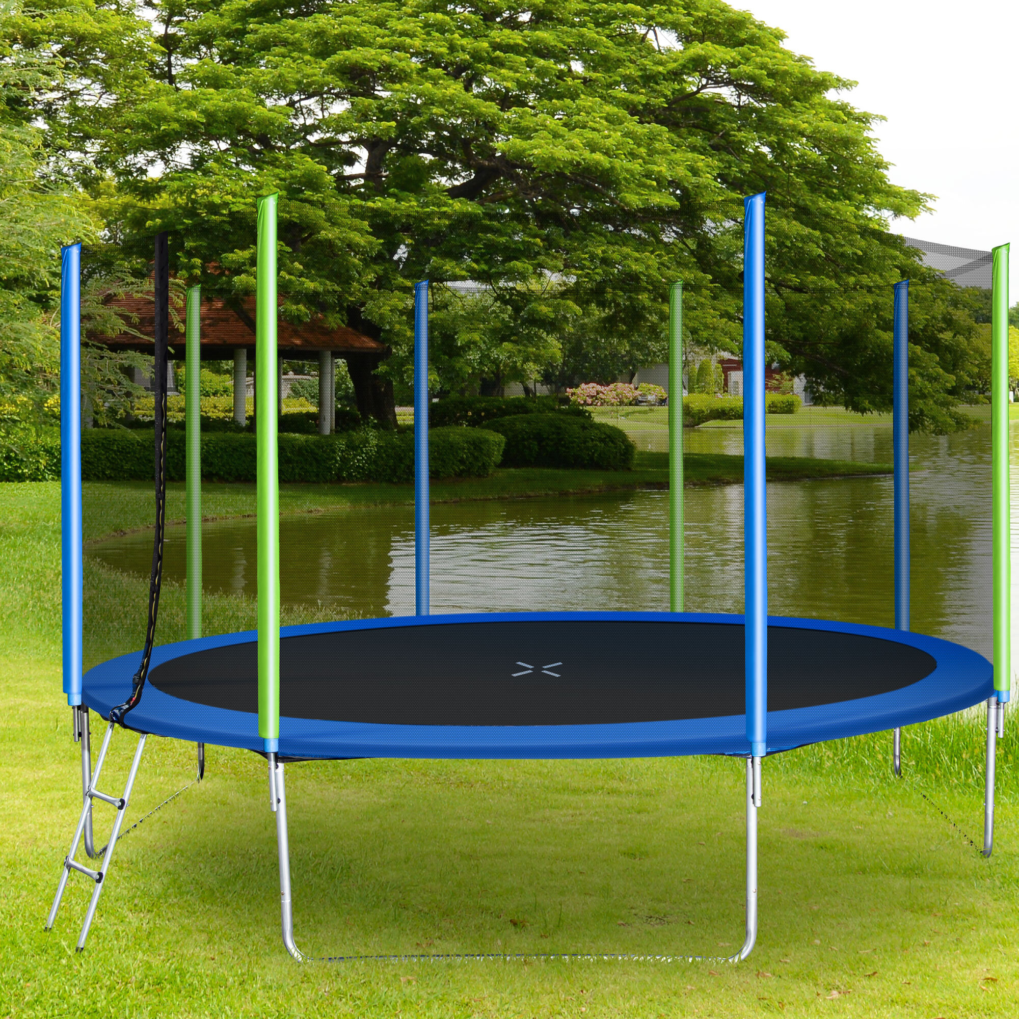 Uhndy 14ft Trampoline Outdoor Recreational Trampoline Wayfair