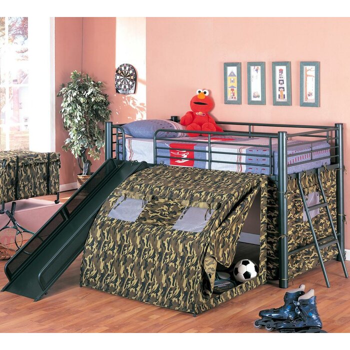 Naveen Camouflage Twin Low Loft Bed