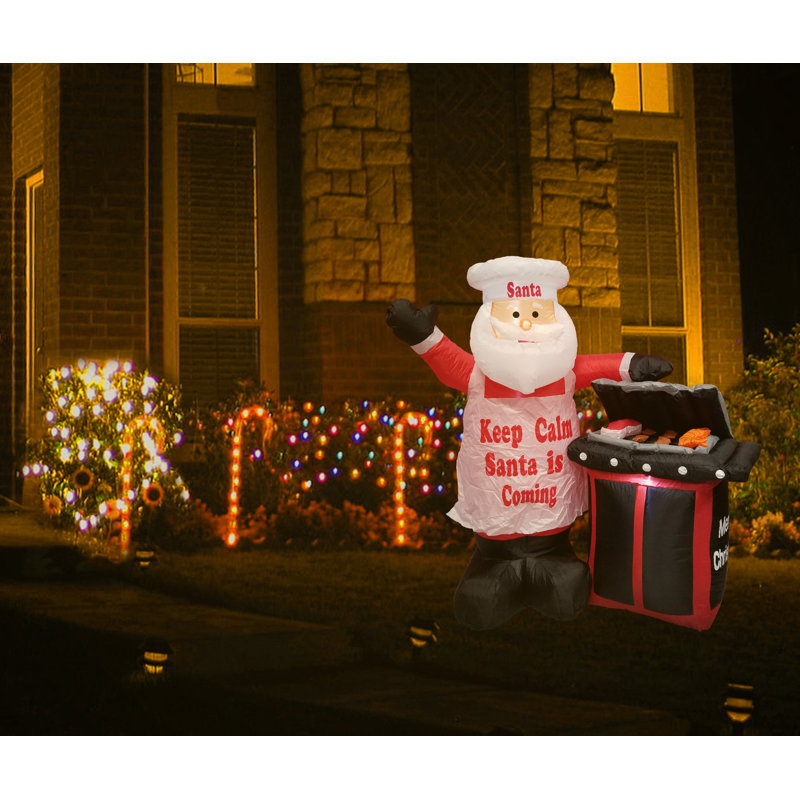 The Holiday Aisle Bbq Santa Claus Christmas Decoration Reviews