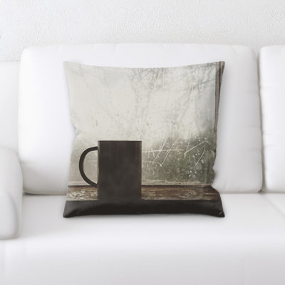 Sledmere Cup Behind the Rain Throw Pillow Latitude Run