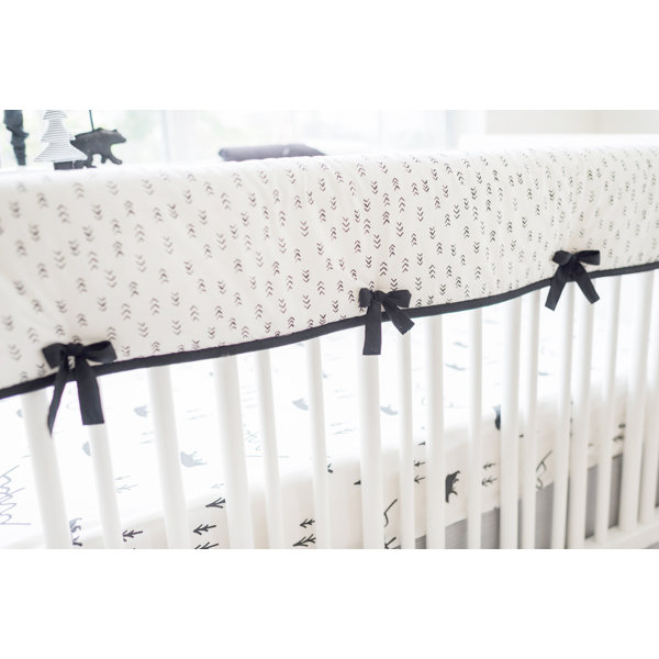 black crib bumper