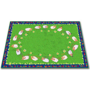 Little Lambs of God Circle Time Kids Rug