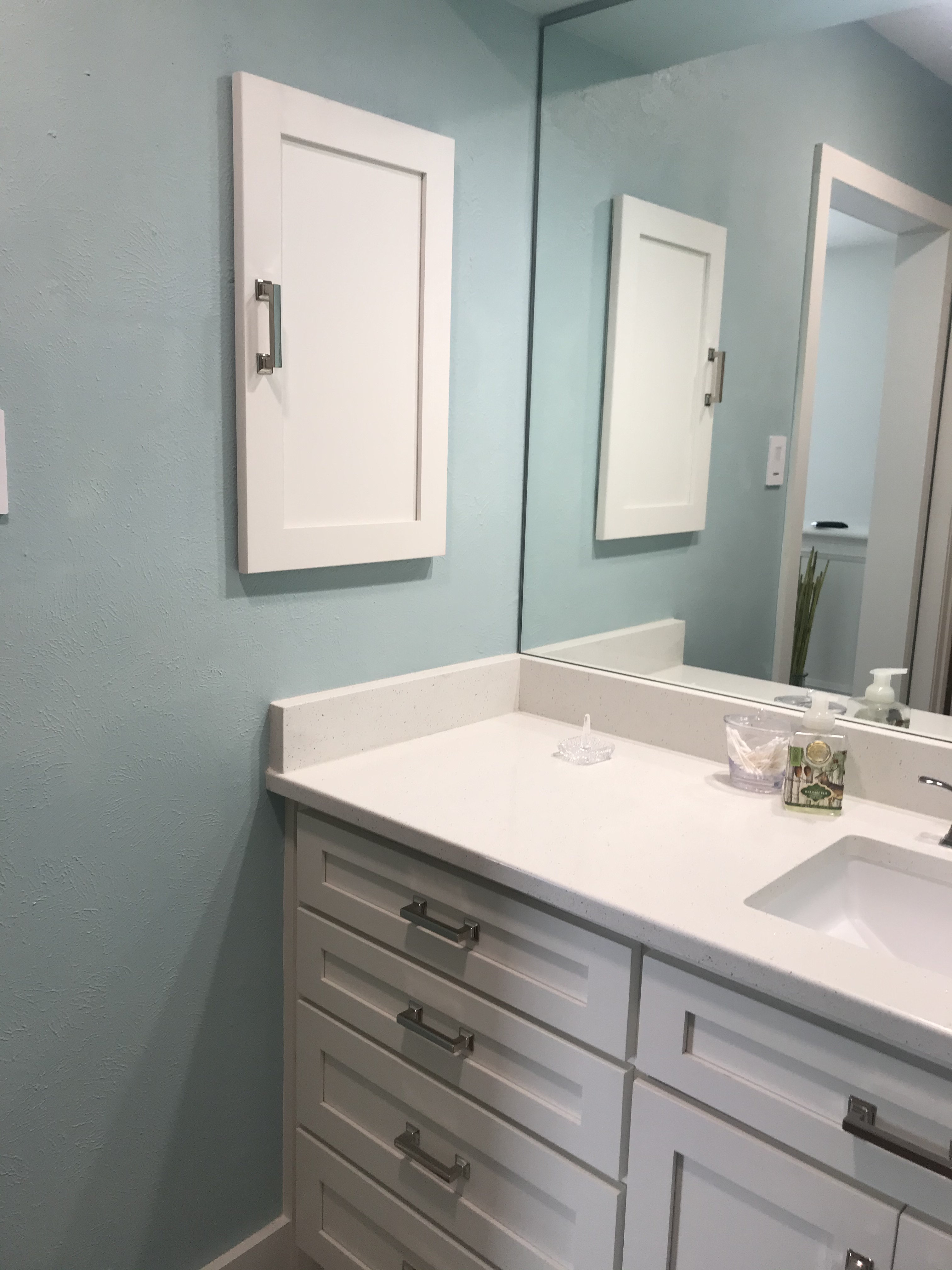 latitude run cabinets on Latitude Run Calliste Recessed Framed 1 Door Medicine Cabinet With 3 Adjustable Shelves And Led Lighting Wayfair