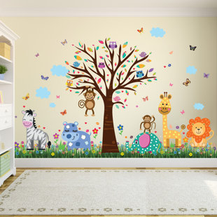 Children S Wall Stickers You Ll Love Wayfair Co Uk Gregory Hy London Zoo And Colourful Erflies Gr Wall Sticker