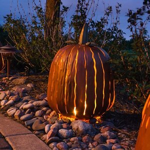 Tall Orange Pumpkin Luminary