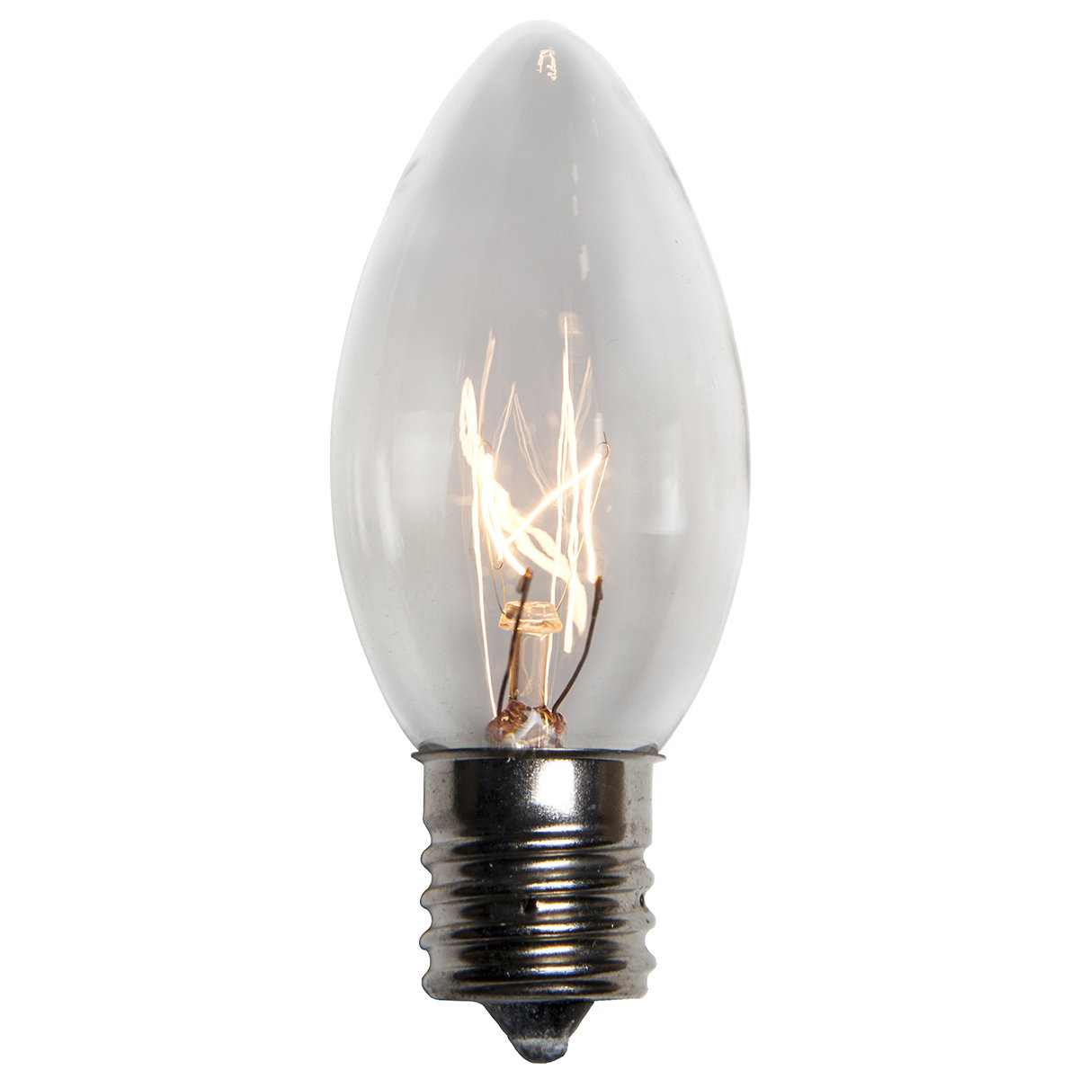 5FT Patio String Lighting Vintage Globe Bulbs White Cord Clear Incandescent C-9