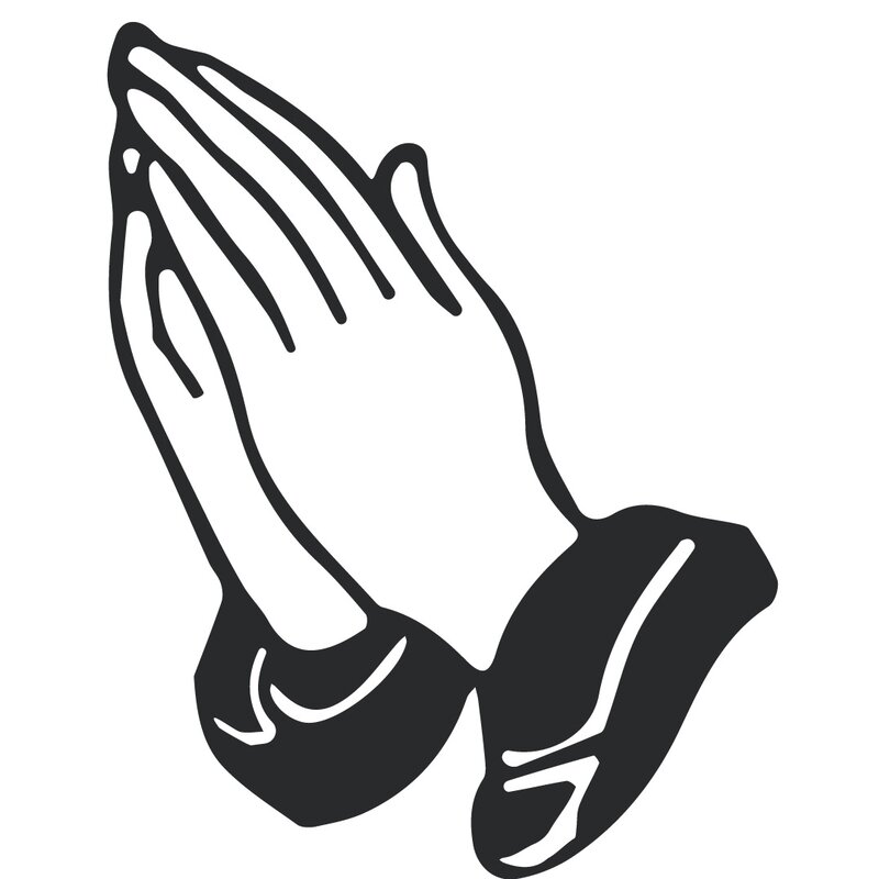 The Decal Guru Prayer Hands Wall Decal | Wayfair